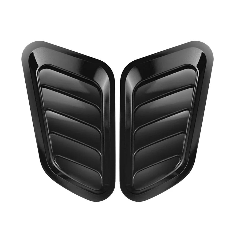 2PCS Car Carbon Fiber Universal Vent Side Vent Hood Air Outlet Hood Bonnet Vent Cover Stickers for Auto Decoration Styling