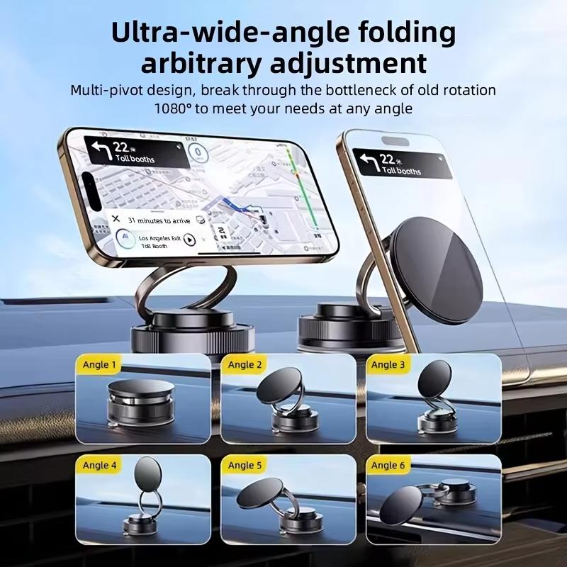 Magnetic Phone Holder for Car, 360° Rotatable, Foldable & Adjustable Magnetic Car Mount, , Compatible with iPhone & Other Phones