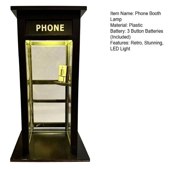 Vintage Telefonzelle Ambiente Lampe Retro Hohe Telefonzelle Nachtlicht Warmes LED