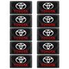 10Pcs Carbon Fiber Steering Wheel Car Logo Emblem 3D Stickers For BMW Mercedes benz Alfa Romeo Dodge Renault Mini Mazda Opel Toyota Ford Jeep Honda