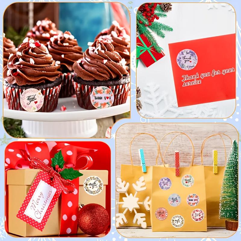 Floral Pattern Thank You Stickers, Self-Adhesive PVC Labels, Suitable for Gift Boxes, Envelopes, Meal Boxes, Takeout Containers, and Other Decorations