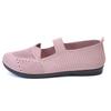 Womens Comfortable Flat Slip-On Shoes Senior Ladies Breathable Mesh Upper Non-Slip Rubber Sole