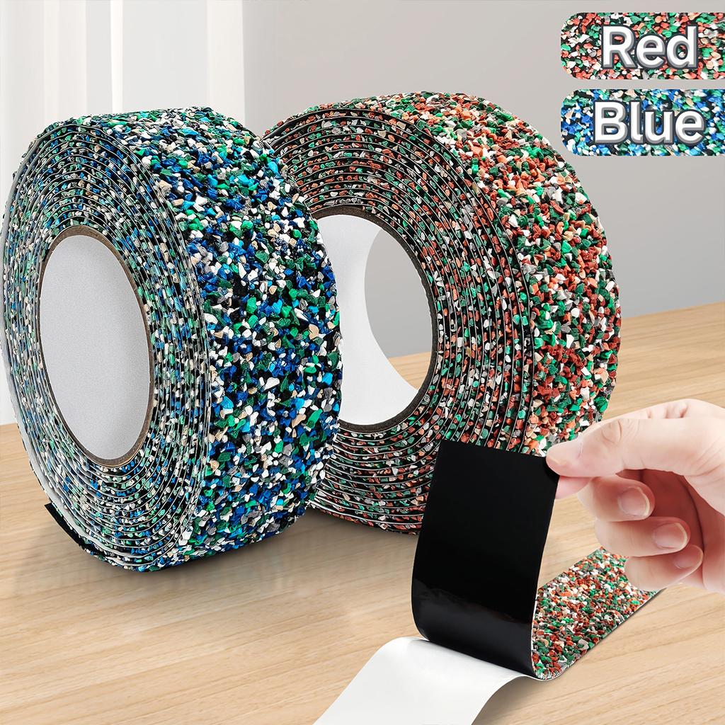 Heavy-Duty Non-Slip Rubber Tape - High Adhesion & Residue-Free PE Material, Durable and Stable for Indoor/Outdoor Stairs, Pools