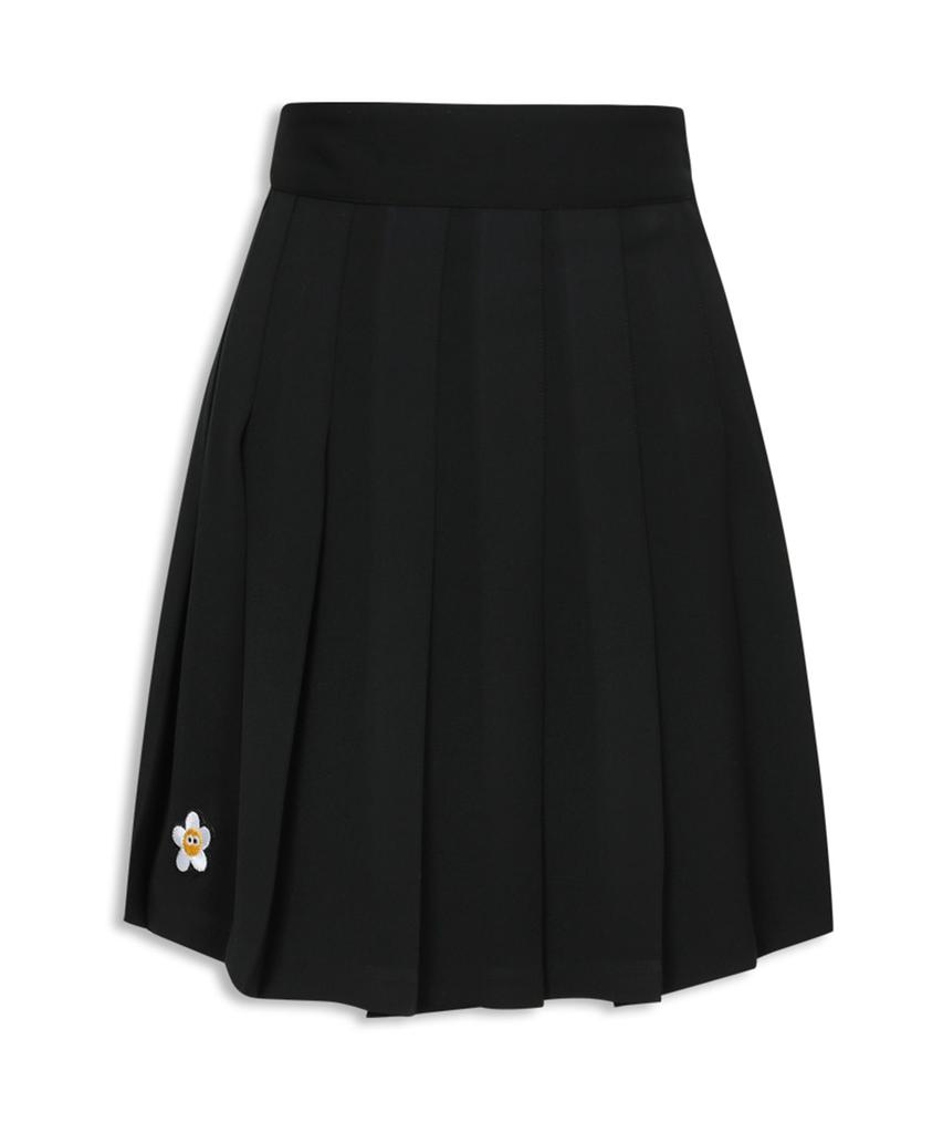 MACKY Pleated Elastic Skirt Black