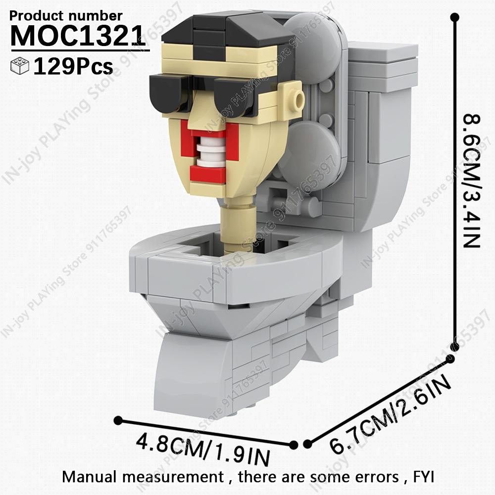 MOOXI Set di Figure Skibidi Toilet Man TvMan Cameraman Speakerman Blocchi da Costruzione Modello MOC Mattoncini Giocattoli per Adulti Bambini Regalo di Compleanno