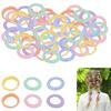 Elásticos de Cabelo Quasarion Kids, Coloridos, 3cm, Conjunto de 100 Peças, Conjunto Fofo de Acessórios de Cabelo para Bebês para Meninas, Bebê, Creche (Cor de Macaron)