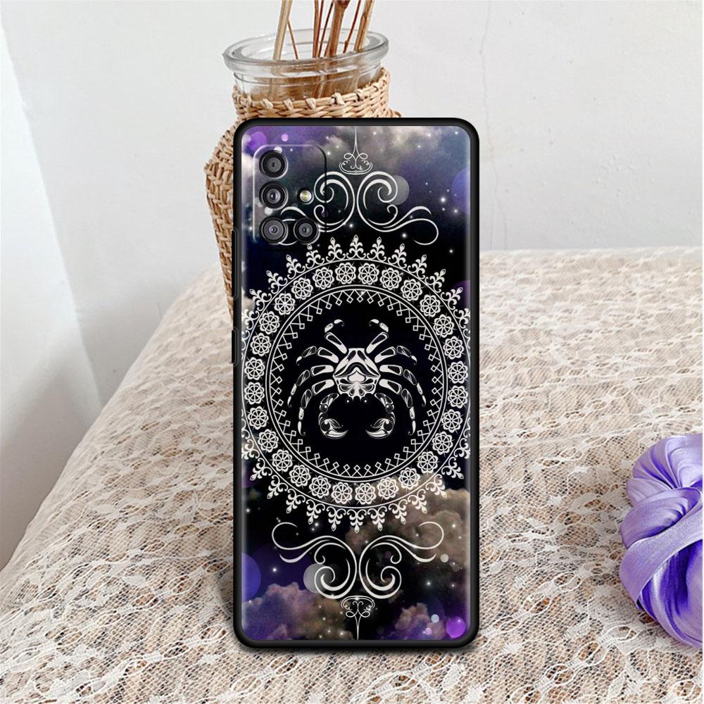 Case For Samsung Galaxy A52 A12 A51 A32 A71 A21s A22 A11 A02s A03 A23 A13 A53 A41 A31 A72 Phone Cover Mandala 12 Constellations