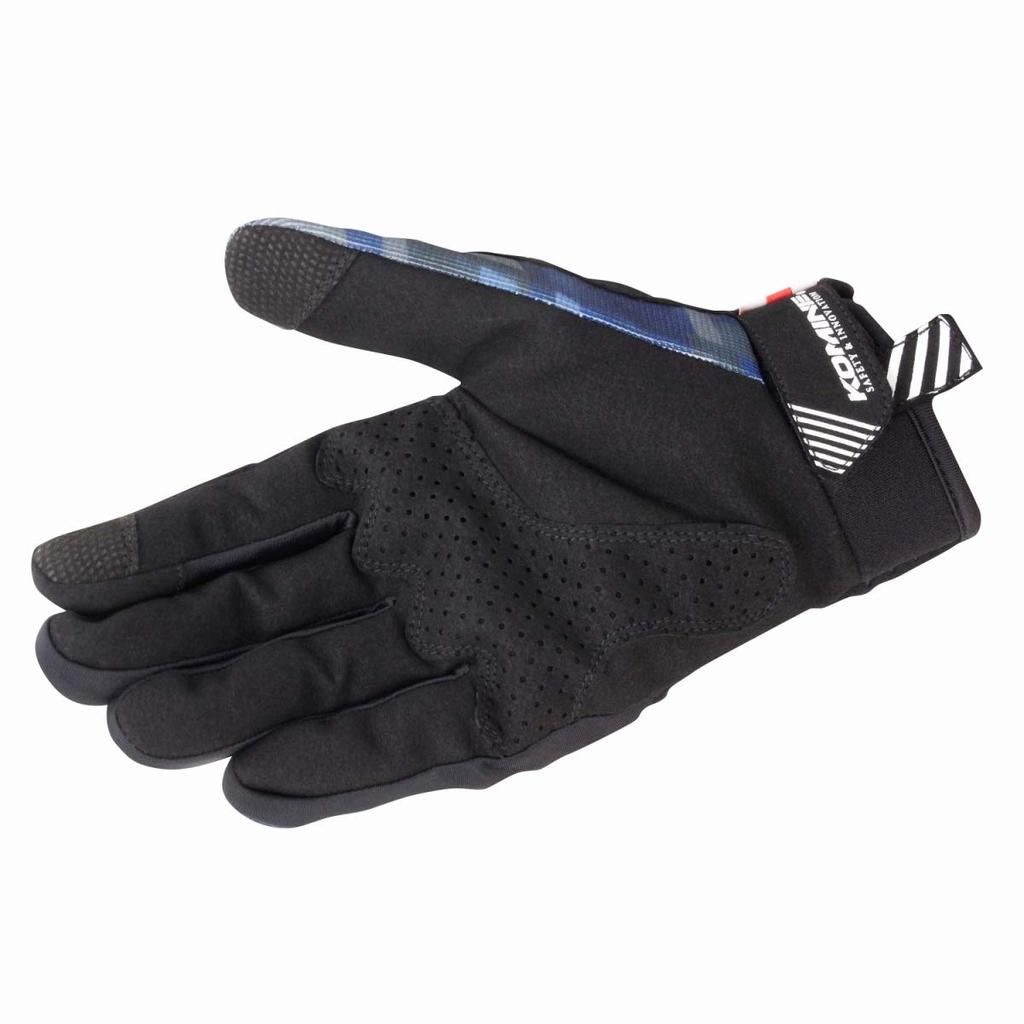 KOMINE Motorcycle Protective Riding Mesh Plaid Size Mesh Suitable for and Autumn Gloves, Navy, L, GK-233 1231, Material, Spring, Summer,