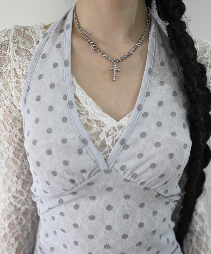 Miae Dot Cross Necklace