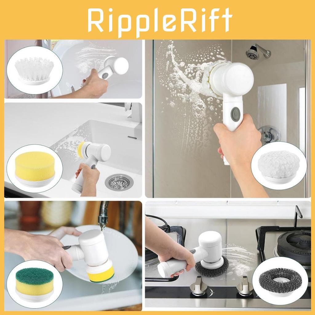 Compact Electric Cleaning Brush Designed For Efficient Cleaning In Kitchen And Bathroom