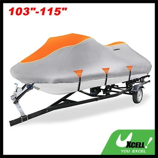 UXCELL for Jet Ski Cover Fit 1/2 Seater 300D Duty Oxford Anti-UV Waterproof Trailerable PWC Cover Fit for Kawasaki Models 2.61m-2.92m