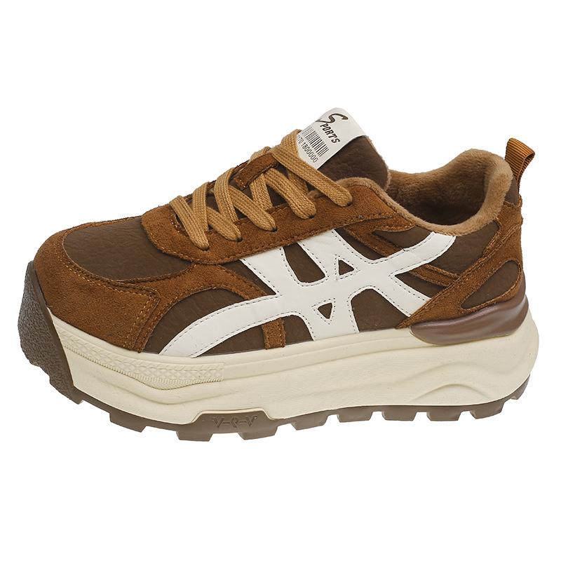 Damen Herbst 2025 neue atmungsaktive Sportschuhe mit innerer Erhöhung, vielseitige Plateau-Freizeitschuhe