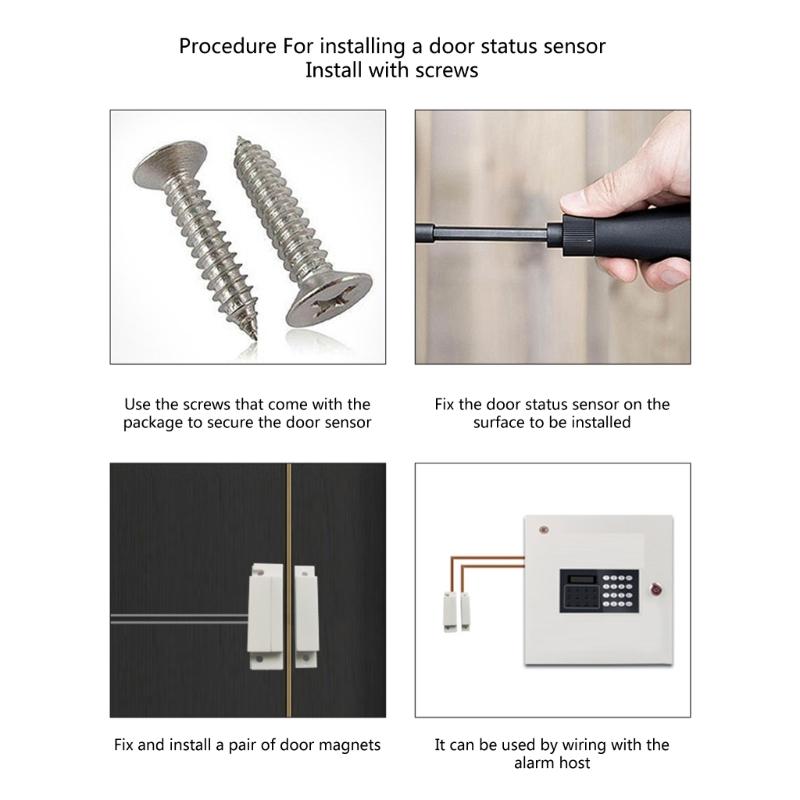Surface-mounted Door Magnets Sensor Functional Suitable for Window & Door Alarms