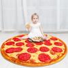 Pizza Pancake Hamburger Plush Round Rug Creative Funny Living Room Decoration Washable Carpet Anti-slip Lounge Soft Floor Mat