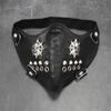 Punk Faux Leather Mask,Wind Protector Motorcycle Biker Half Face Mask,Anti Dust Sport Mask Cosplay Halloween Costume