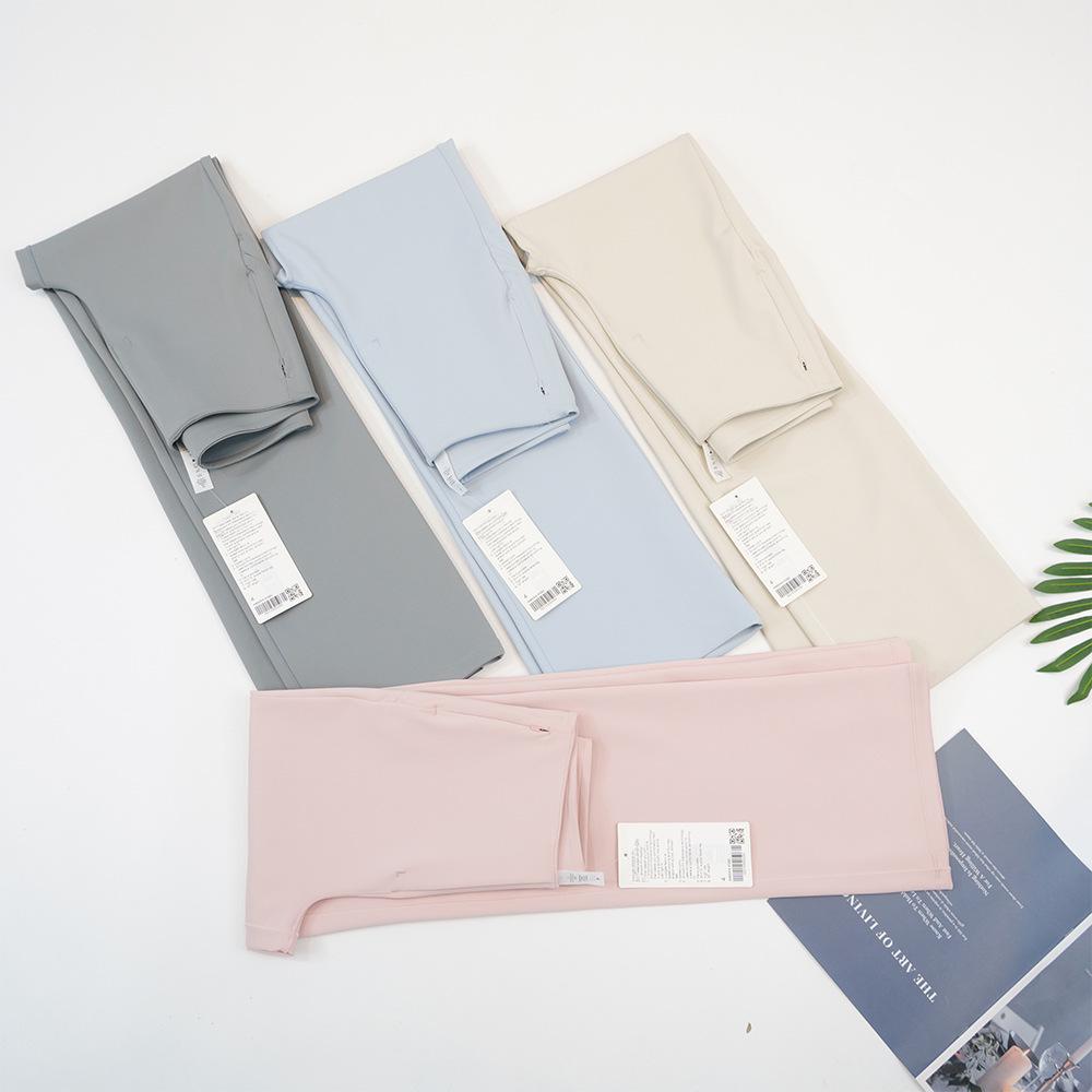 High-Waist Slim Fit Flared Trousers: Anti-Wrinkle, Elastic, with Pockets and Hip Lift for Casual Commute