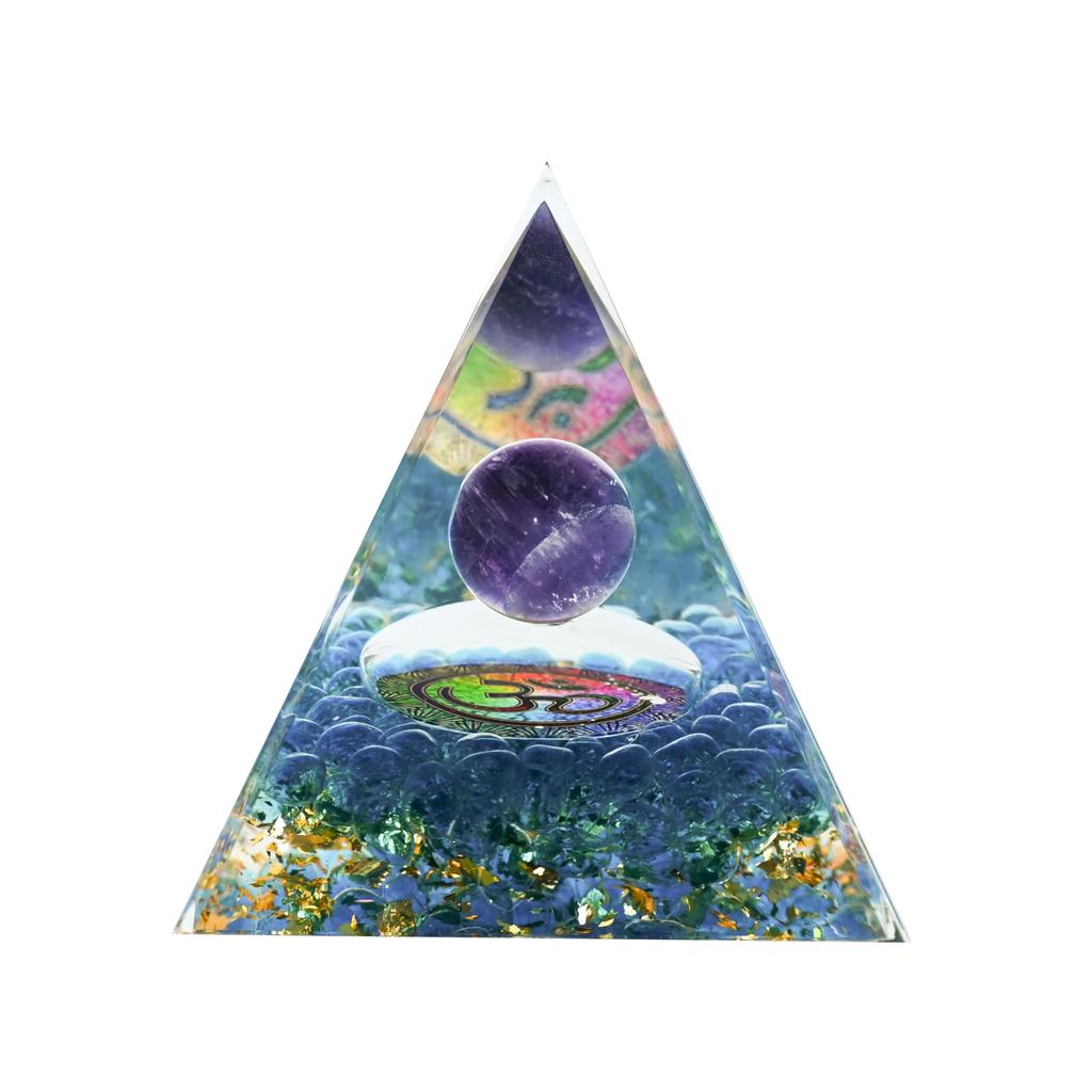 Orgonite Crystal Orgone Pyramid Tree of Life Energy Tower Nature Reiki Healing Chakra Object (B)