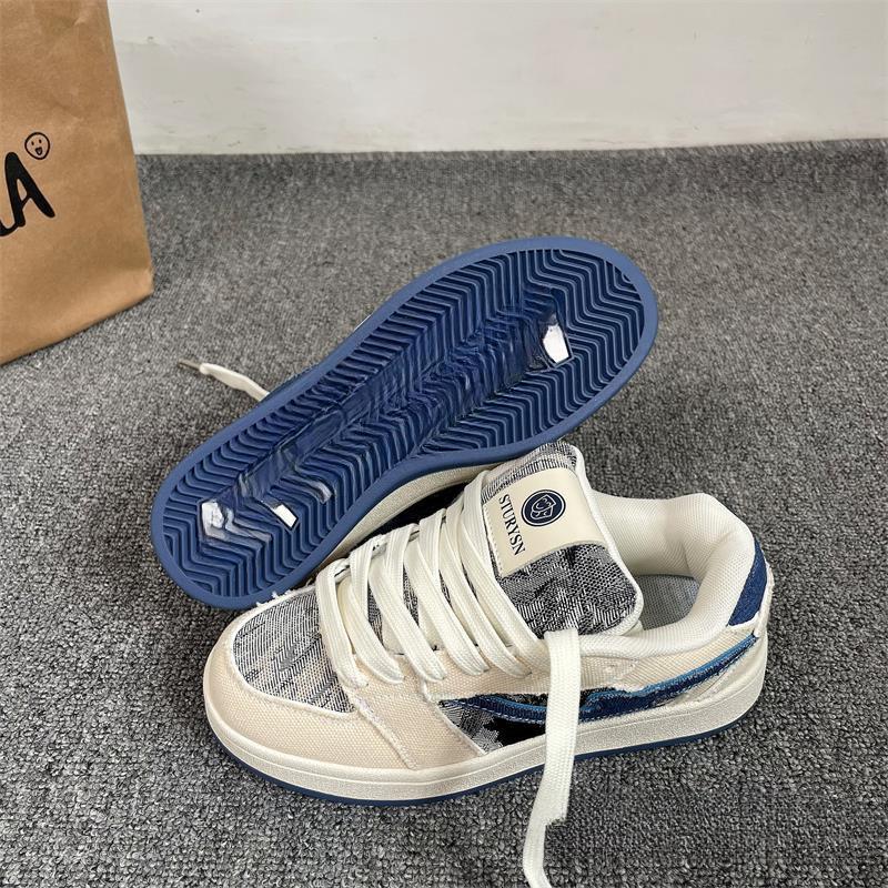 Hong Kong style platform bread shoes men's ins Guochao 2025 summer new couple leisure sports shoes student board shoes