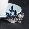 Korean Crystal Wheat Ear Pearl Brooch: Exquisite Rhinestone Pin for Clothes