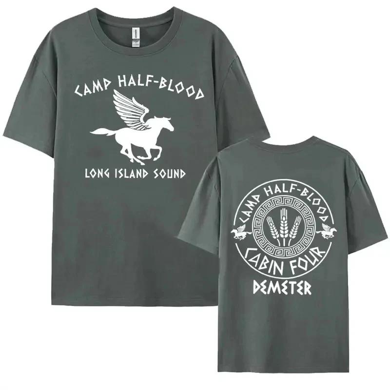 Camp Half Blood Grafik T-Shirt Percy Jackson Long Island Sound Print T-Shirts Herren Damen Harajuku Gothic T-Shirt Y2k Streetwear