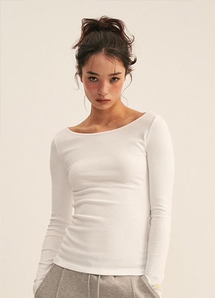 Mtot Boat Neck T-Shirt (White)