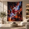 Dekoratif Duvar Halısı, AC Milan Baskılı Duvar Sanatı, Yatak Odası Arka Planı İçin Hafif Duvar Askısı