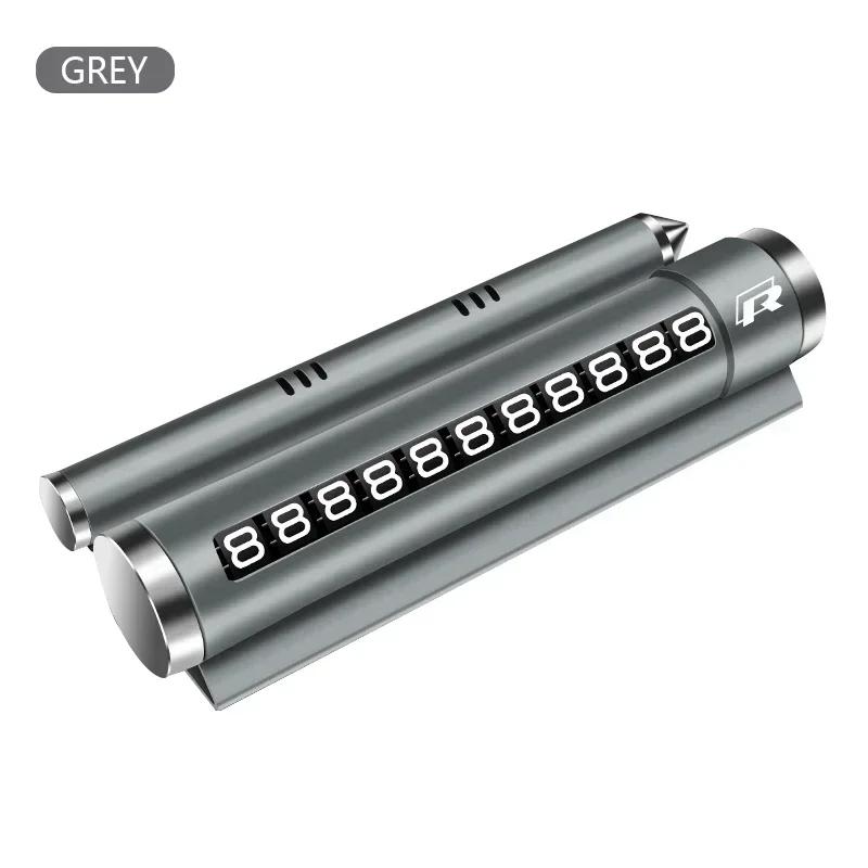 QEJMX1 Metal Car Temporary Parking Card Rotate Phone Number Plate for Volkswagen VW Jetta R-line GTI R Polo Golf Passat Golf 8 MK8