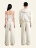 Deoineoseu Wide Leg Sweatpants (Cream)