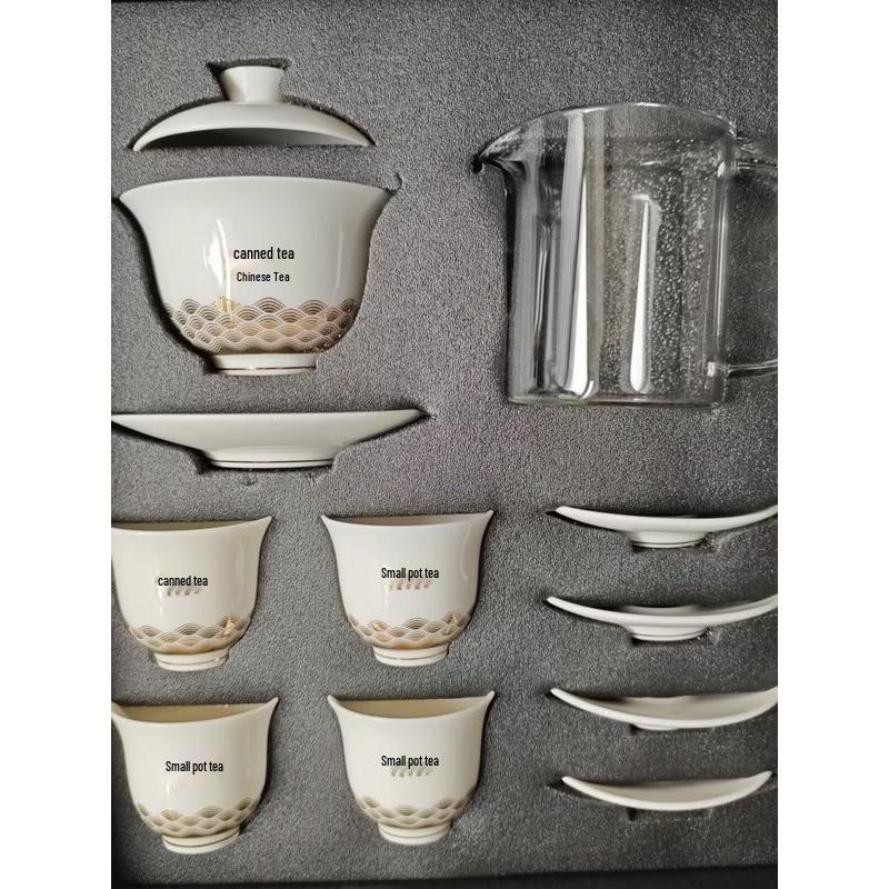 

Haoying Jade Gaiwan Tea Set