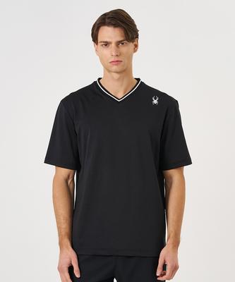 SPYDER Men'S Duotech Pique V-Neck Short Sleeve T-Shirt Splmcnrs303Mblk