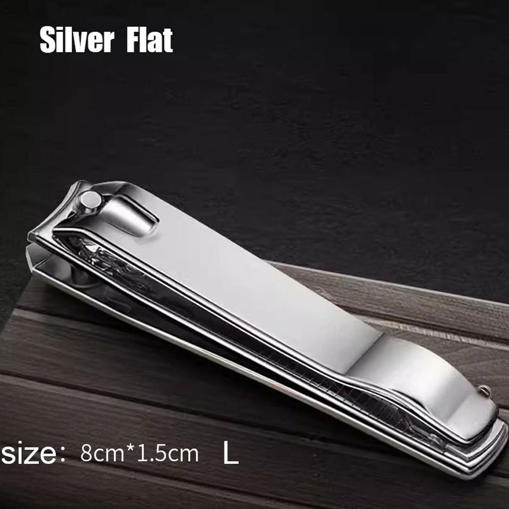 3Pcs Nail Clippers Simple Black Silver Non-Slip And Sharp Nail Clippers Labor-Saving Stainless Steel Nail Trimmer Manicure Tools