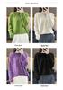 2023 Women's Long Sleeve Wool Knit Pullover - Loose Fit, Round Neck, Solid Color, Autumn/Winter Jacquard Style