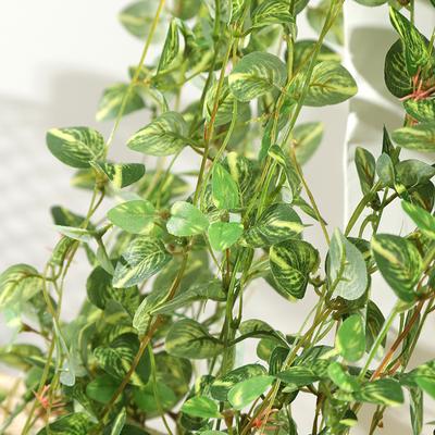 Simulazione di fiori di bambù a forma di cuore, foglia di rete bianca, rattan, appeso a parete, pianta di simulazione, parete, casa, fiore, pianta verde, decorazione