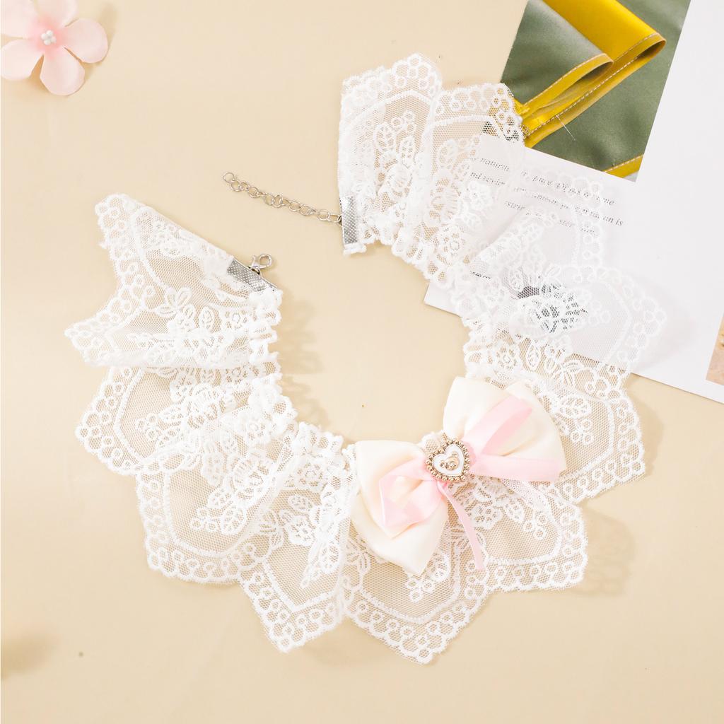 Pet Bib Bag Polyester Love Princess Wind Lace Pet Cat Scarf Dog Scarf Accessories Summer