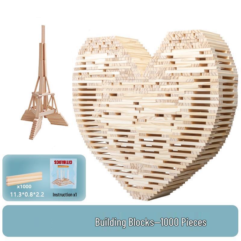 Wooden Building Blocks for Kids: Educational Construction Toys for Stacking and Building Fun