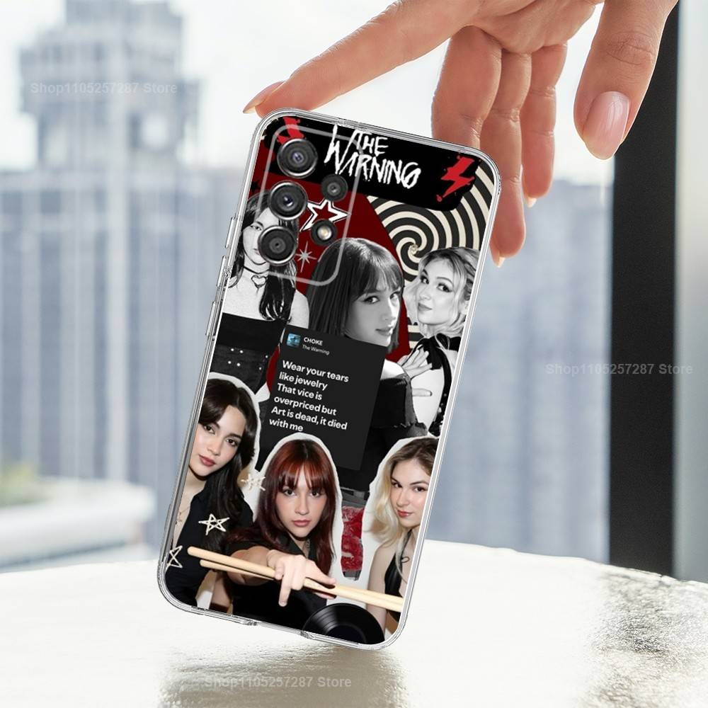 Band T-THE W-Warning Rock Case For Samsung A51,30,71,S9,Ultra,Lite,S22,10,20,FE,23,21,PIus,Transparent, Silicone