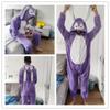 Autumn And Winter Parent-Child Clothing Men And Women Children Cartoon Animal One-Piece Pajamas Rose Red Rabbit Flannel Loungewear Performance Clothes