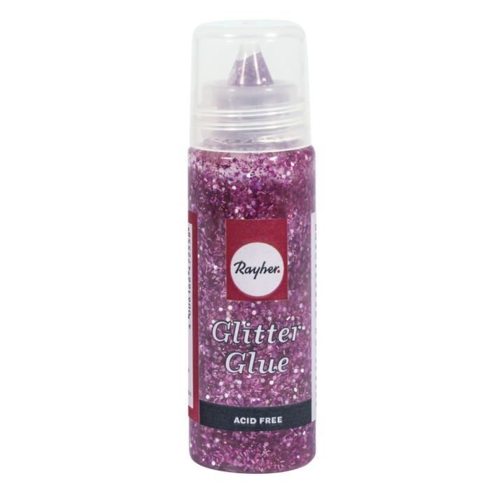 Colle - RAYHER - Glitter - Flacon 50ml - Pailletée - Pointe fine - Idéale pour le scrapbooking