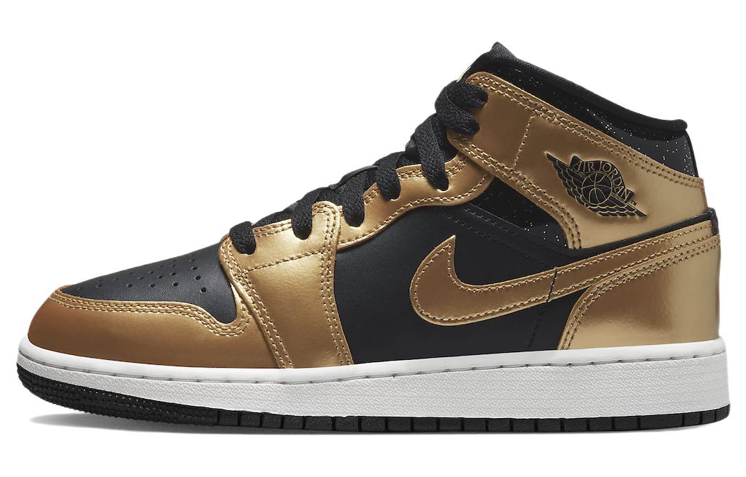 Jordan 1 Mid SE Metallic Gold Black GS DR6967-071 38.5
