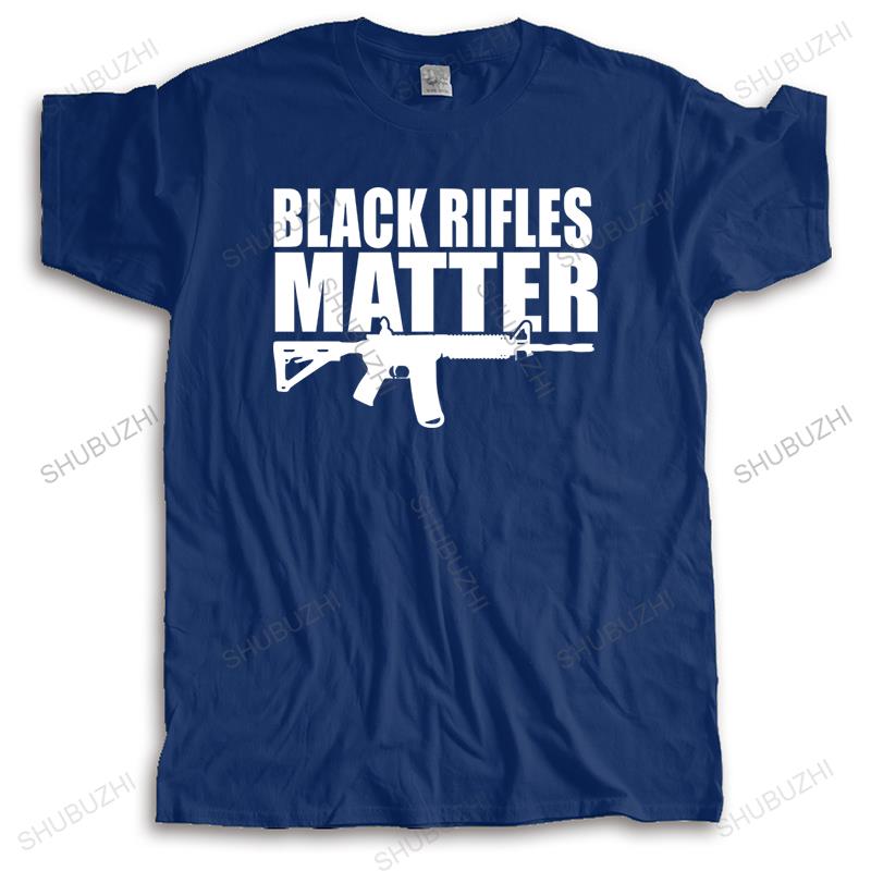 Black Rifles Matter Black Tshirt Ar-15 Ak47 2Nd Amendment Pro Gun Guns Tee Shirt Mens New Tee Shirts Printing Cool T Shirt