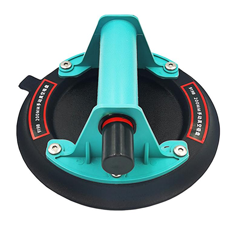 

8-дюймовая вакуумная присоска грузоподъемностью 200 кг, сверхпрочный подъемник для стекла с присоской для гранитной плитки, ручной подъем стекла зелёный