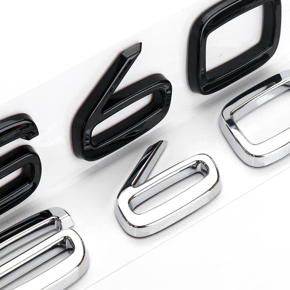 ABS Rear Trunk Letters Logo Emblem Badge Stickers For Volvo C30 V40 V60 V90 S40 S60 S80 S90 S80L XC40 XC60 XC90 AWD T4 T5 T6