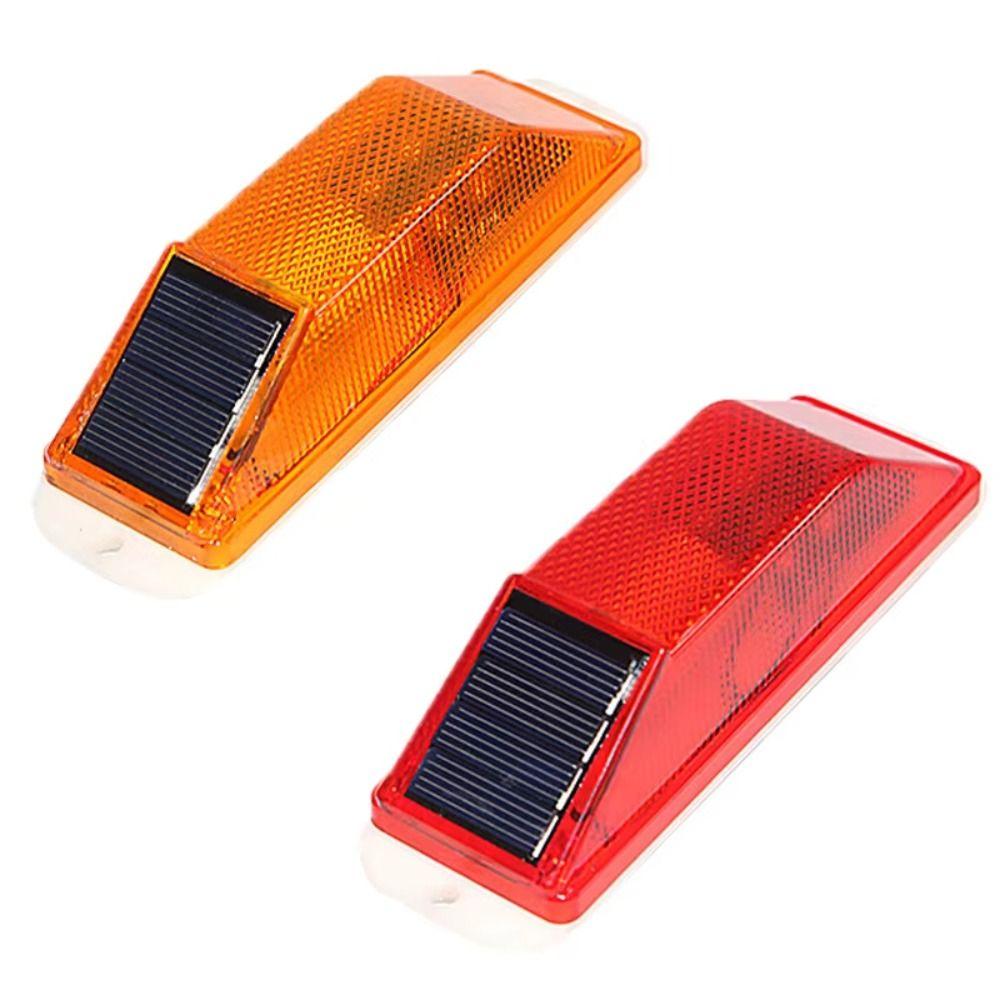 Rechargeable LED Solar Strobe Warning Lamp Waterproof Flashing Solar Guardrail Light Reflective Outdoor LED Outline Lights
