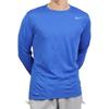 Nike Einfarbiges Rundhals-Logo-Langarm-T-Shirt Herren Tops Blau 727980-493