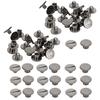 30 Sett Boknagler Rillet Flatt Messing Lærinnbinding Knapp Nagle 9,5x4mm Spiker 4mm Skrue(Svart )