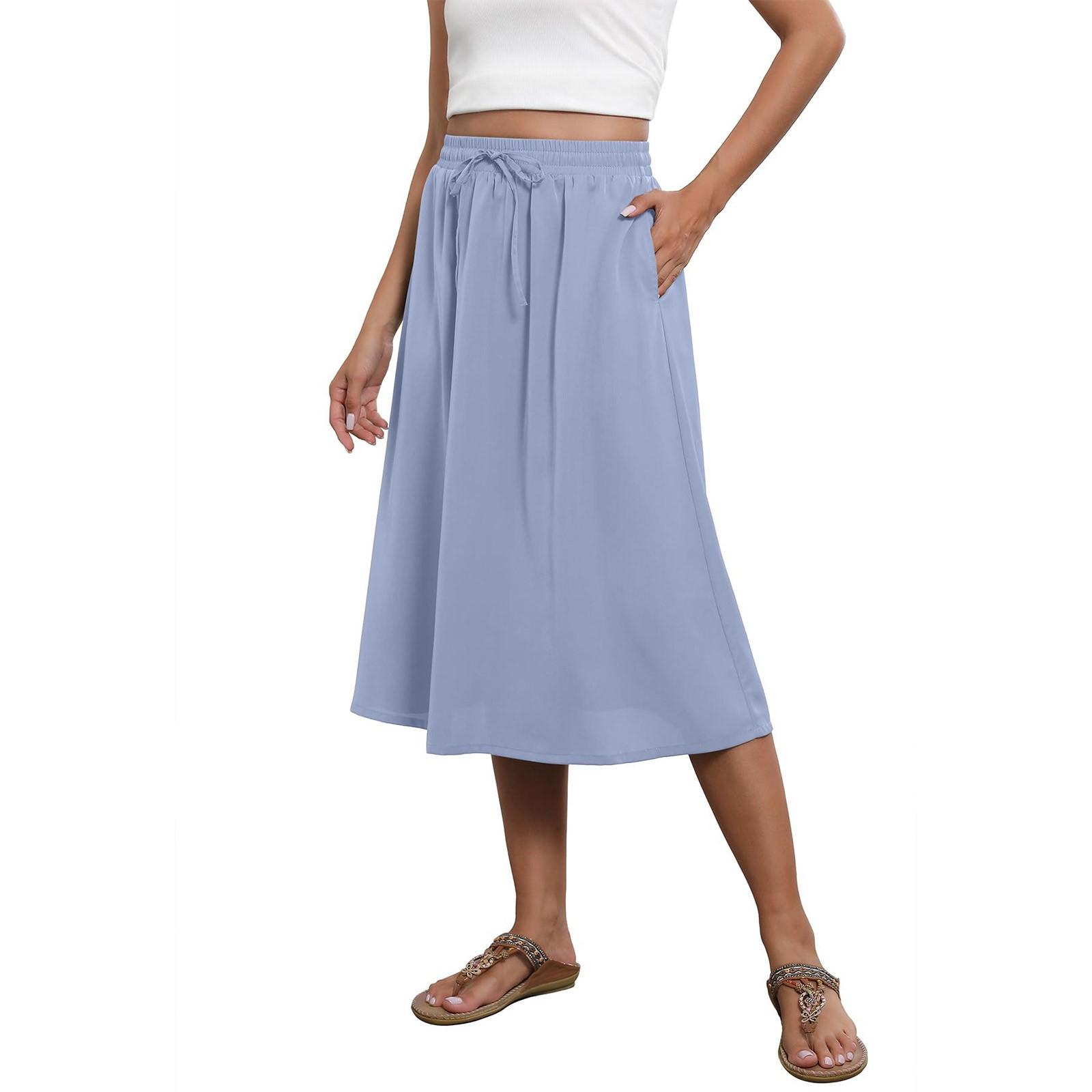 

Струйна спідниця. Жіноча спідниця-трапеція з високою талією та кишенями. Модна жіноча спідниця. S фіолетовий