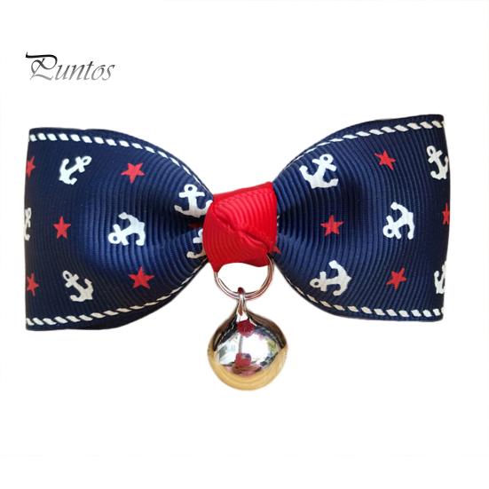 Bowknot Metal Bell Pendant Fashion Printed Pet Dog Cats Puppy Bow Tie Collar