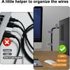 60pcs Self Adhesive Hook and Loop Cable Ties, Reusable Cable Management Straps Multi-Purpose Wire Ties Cord Organizer for Office Home Kitchen
