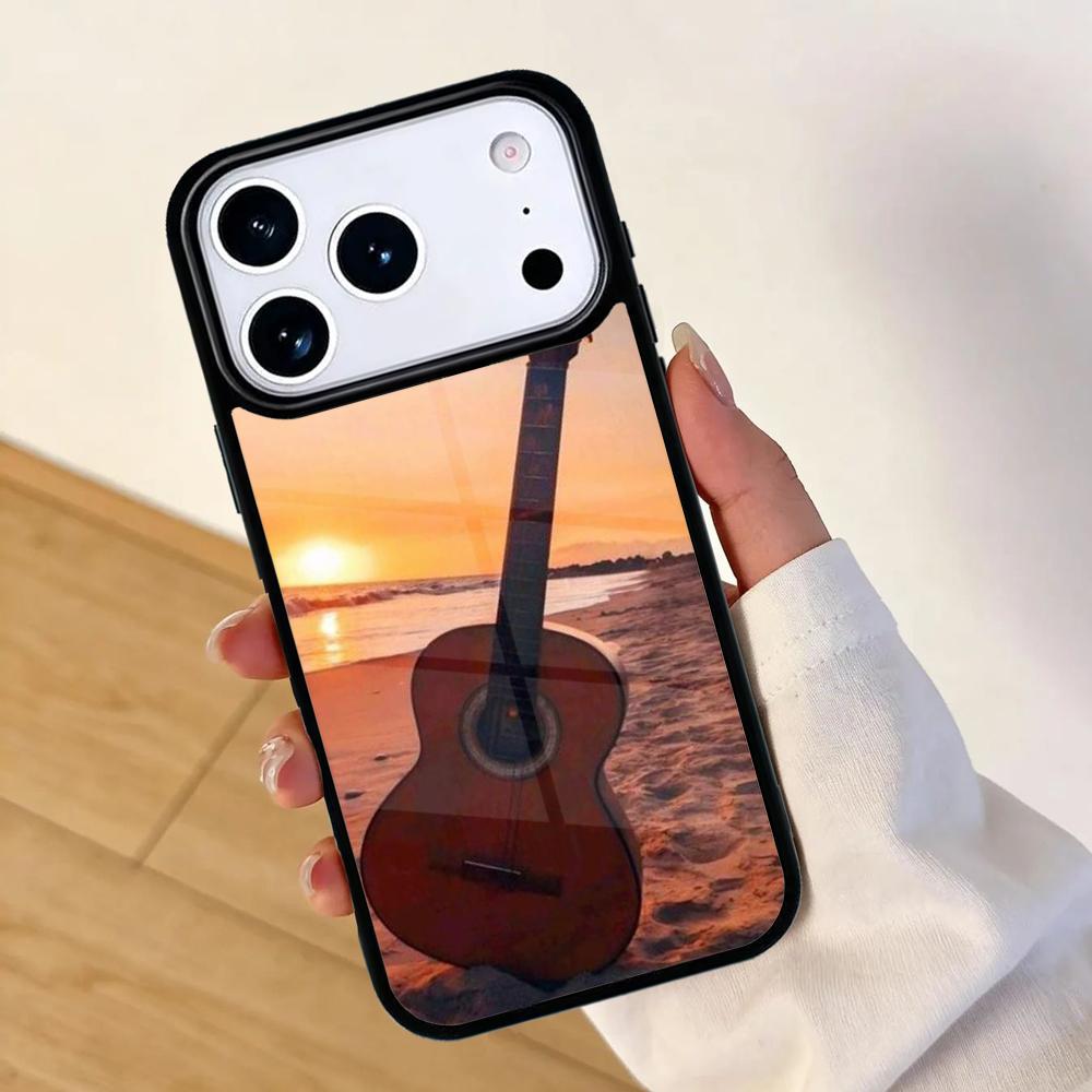 Rustic-Sepia-Guitar Phone Case For Apple iPhone 17 air 16 Pro Max 15 Pro Max 14 13 12 11 Mini Back Cover