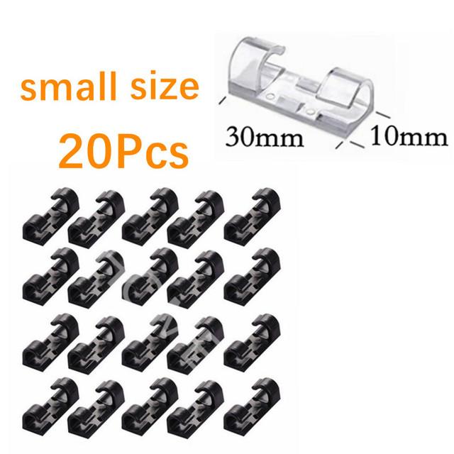 Data Cable Fixing Clamp Self Adhesive Wire Manager Usb Charger Cord Organizer Telephone Line Winder Retainer Clip Cable